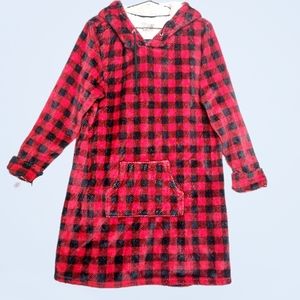 Muk Luks Fleece Lined Buffalo Check Plaid Nightgown